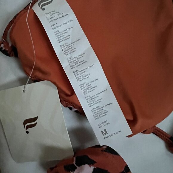 Fabletics Two-Piece Swimsuit in Burnt Ochre Wavy Leo Size M - Picture 7 of 7